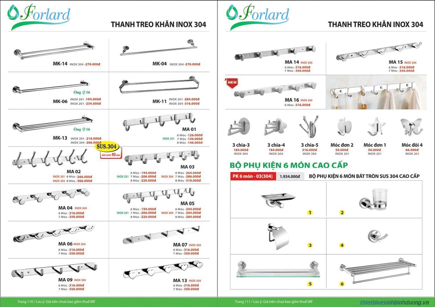 Thiết bị vệ sinh FORLARD Catalogue và Bảng giá mới nhất /Page 55
